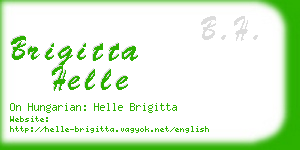 brigitta helle business card